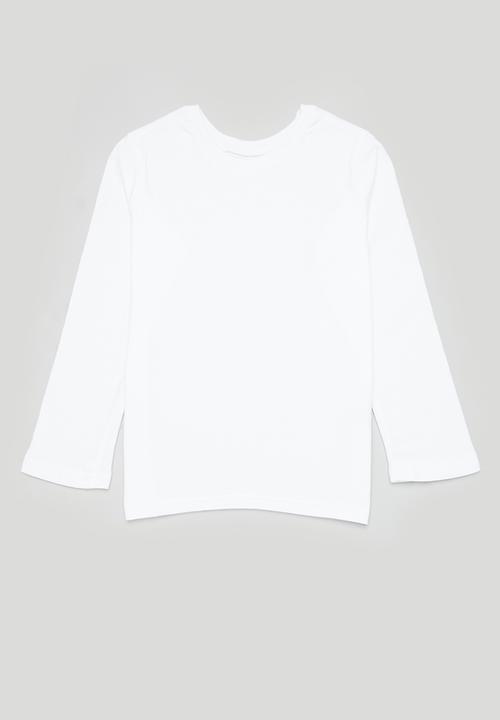 Pop Candy - 2 Pack stripe long sleeve tees - white & grey stripe 