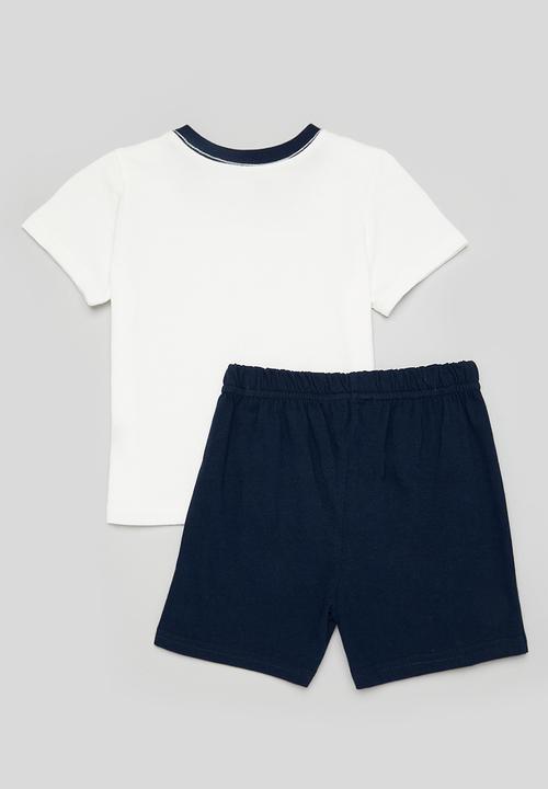 Pop Candy - Baby boys pj set - milk & navy