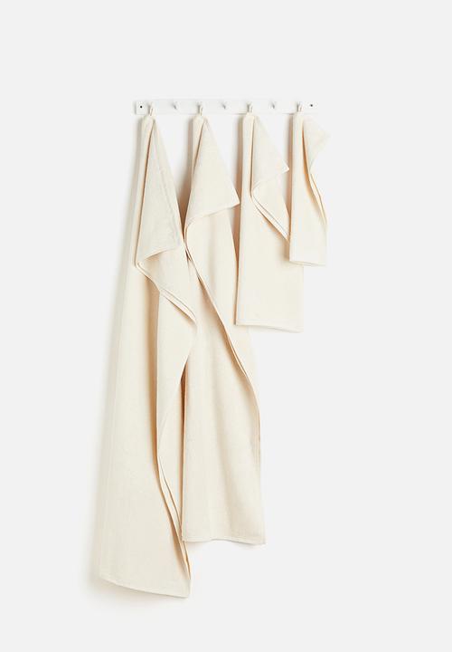 H&M - Cotton terry bath sheet - white