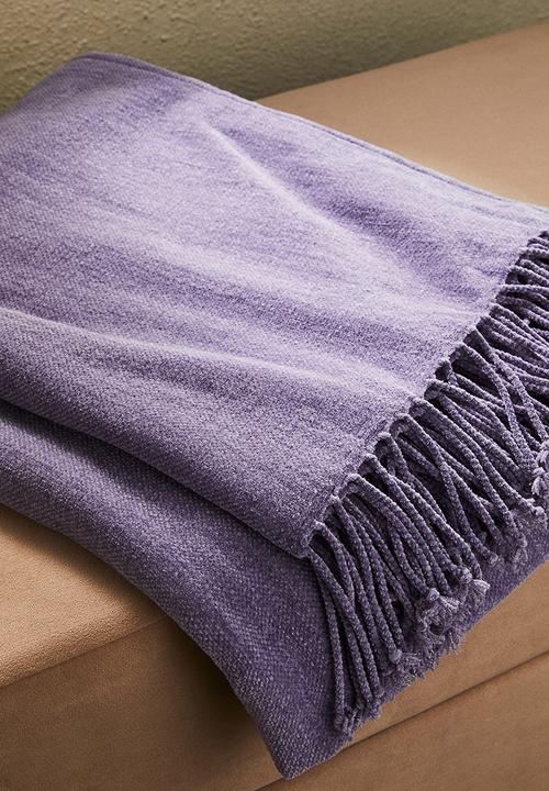H&M - Chenille blanket - purple