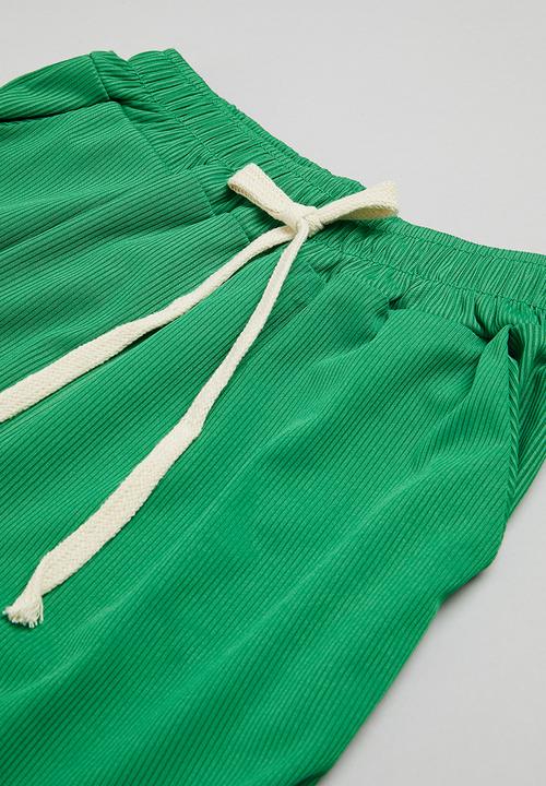 Pop Candy - Wide leg trousers and tee set - green & white