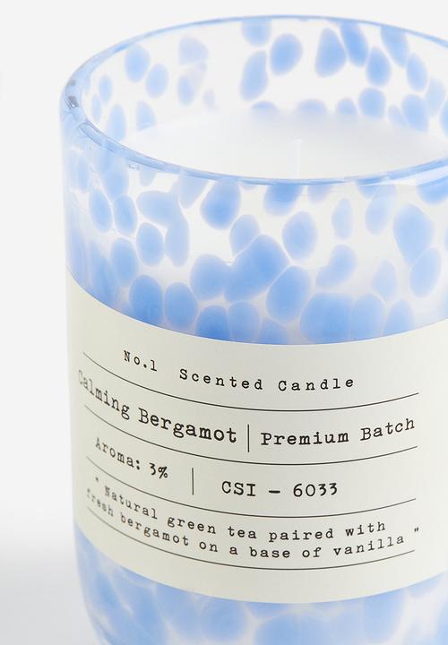 H&M - Scented candle in glass holder - light blue/calming bergamot