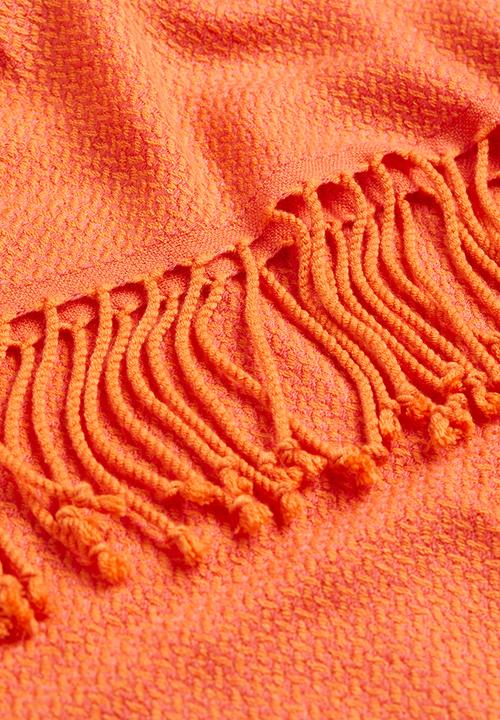H&M - Jacquard-weave blanket - orange