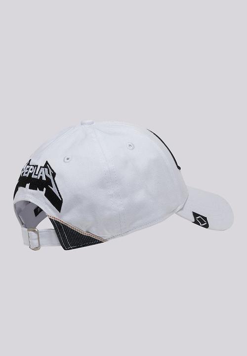 Replay - Replay heavy cotton twill cap - white