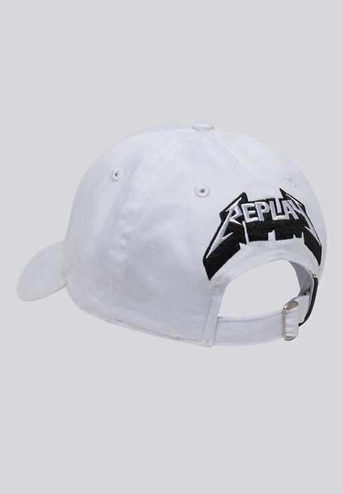 Replay - Replay heavy cotton twill cap - white