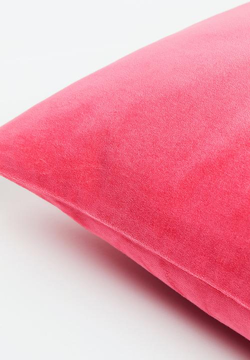 H&M - Cotton velvet cushion cover - pink