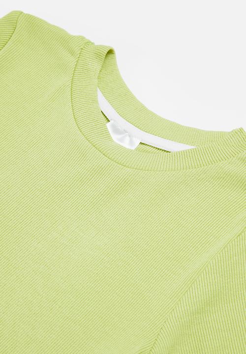 Pop Candy - Girls crop top & wide leg pants set - green
