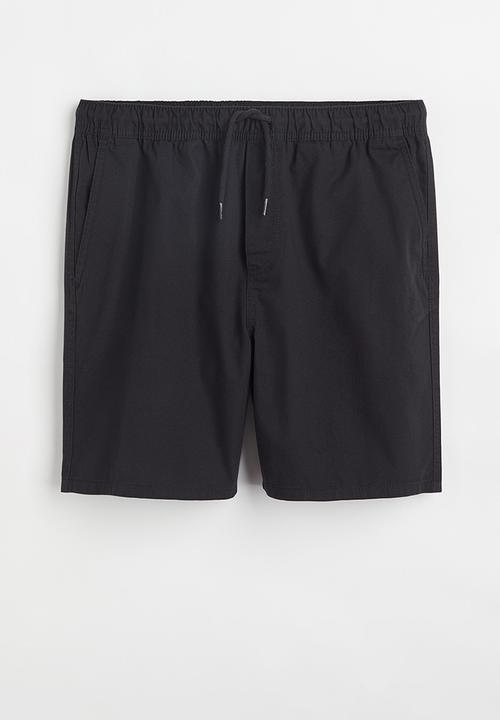 H&M - Regular fit cotton shorts - black