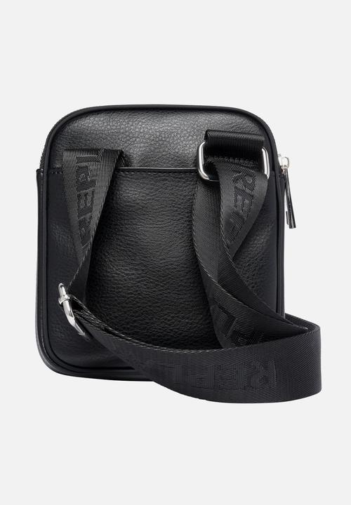 Replay - Hammered pu crossbody bag - black