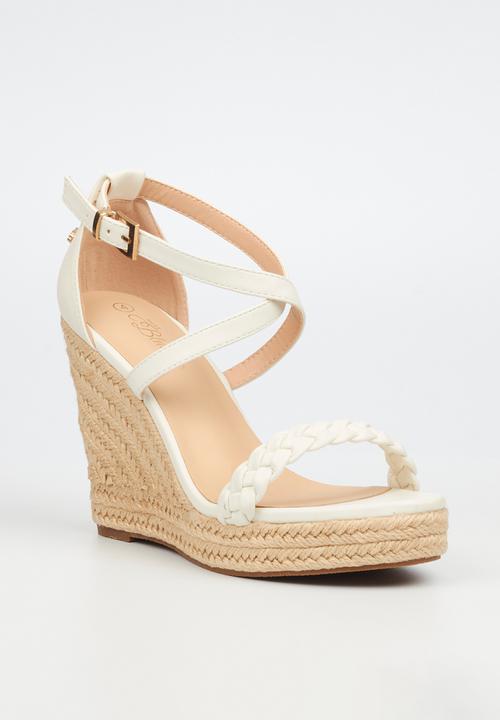 Miss Black - Adora 1 wedge heel - white