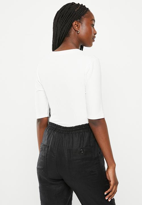 Me&B - Knit top with ballerina sleeve - white