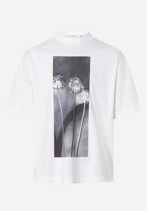 Calvin Klein - Flower graphic tee - bright white