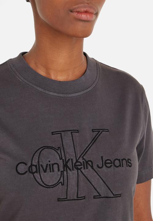 Calvin Klein - Mono logo tee - washed black