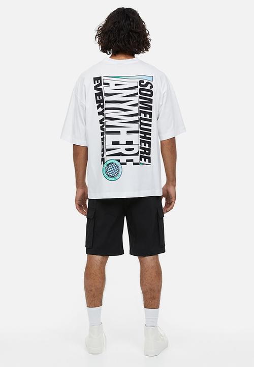 H&M - Regular fit nylon cargo shorts - black
