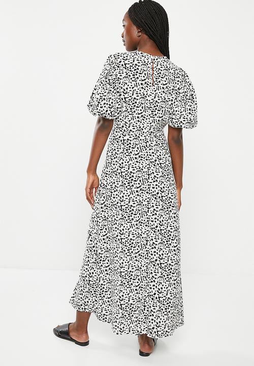 Me&B - Empire v-neck dress - scratchy animal