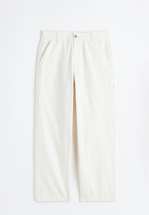 H&M - Relaxed fit worker trousers - white