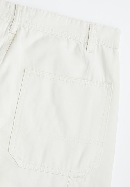 H&M - Relaxed fit worker trousers - white