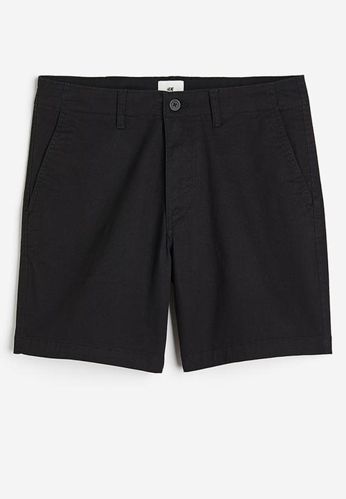 H&M - Regular fit chino shorts - black