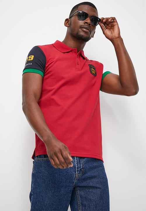Verana - Fashion colourblock golfer - racecar red