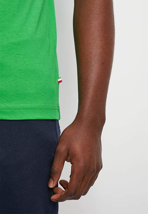Verana - Premium embroidered crew neck tee - green