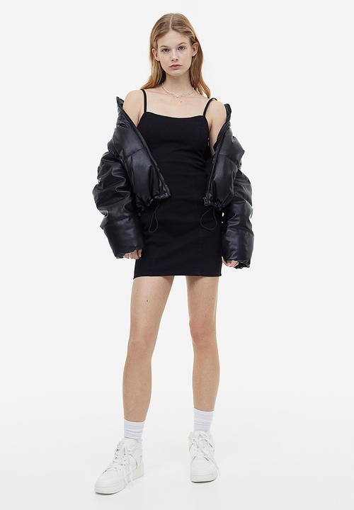 H&M - Denim bodycon dress - black
