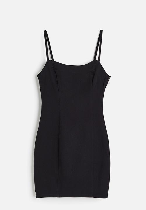 H&M - Denim bodycon dress - black