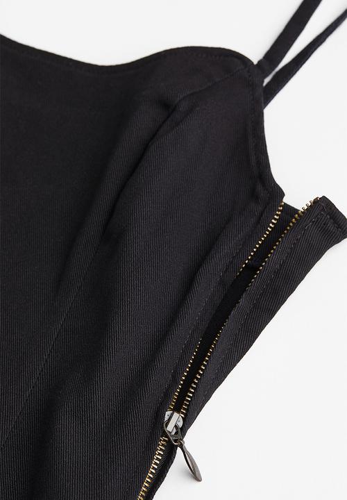 H&M - Denim bodycon dress - black
