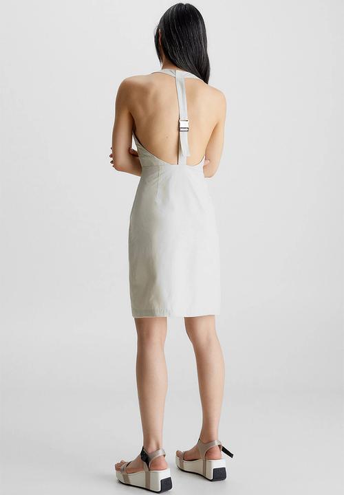 Calvin Klein - Open back strap utility dress - classic beige