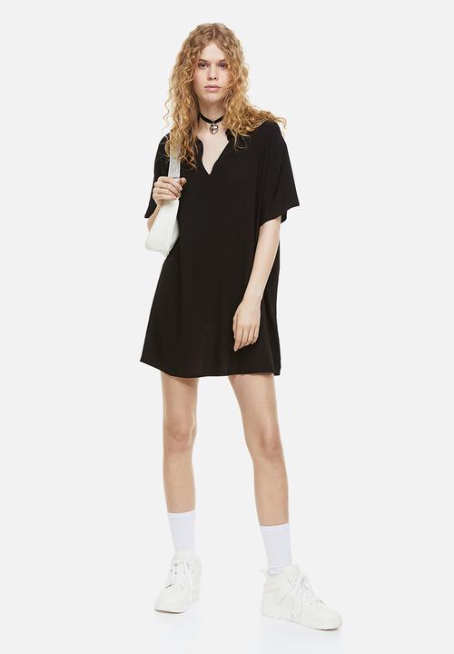 H&M - Popover shirt dress - black