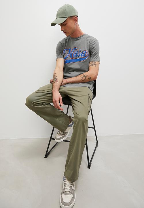 Superbalist - Nasa logo graphic crew neck tee - charcoal