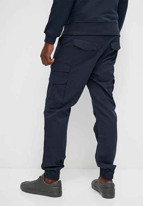 Verana - Twill jogger fashion slim pants - navy
