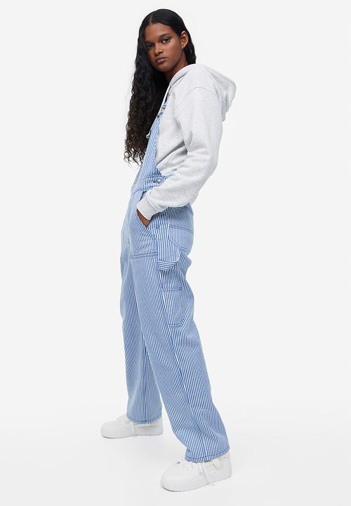 H&M - Twill dungarees - blue/striped