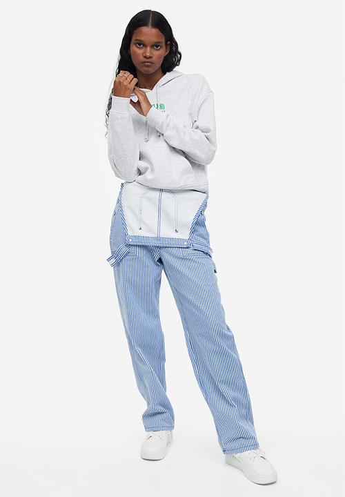 H&M - Twill dungarees - blue/striped