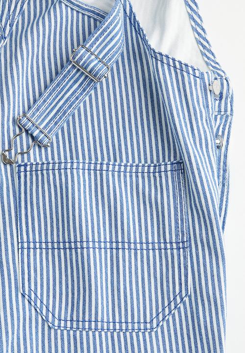 H&M - Twill dungarees - blue/striped