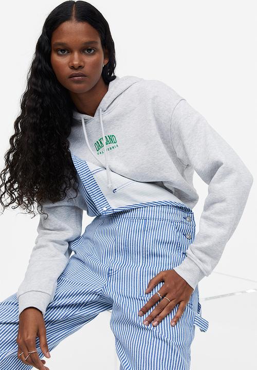 H&M - Twill dungarees - blue/striped
