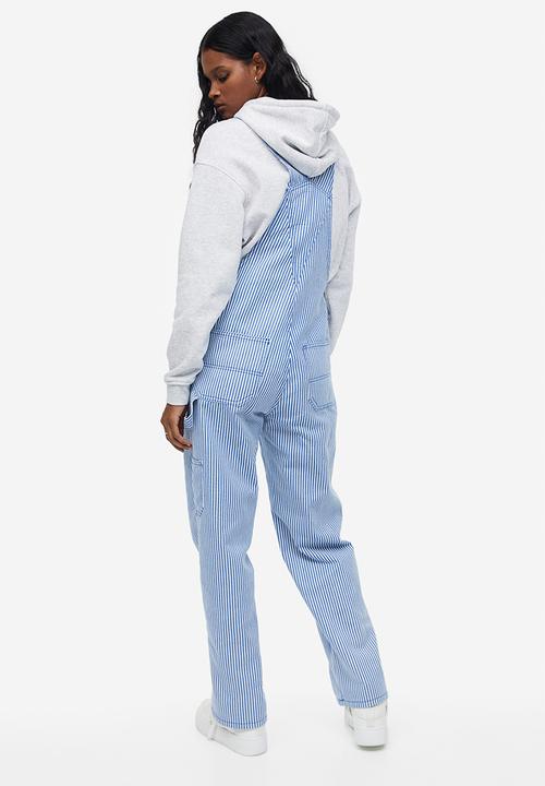 H&M - Twill dungarees - blue/striped
