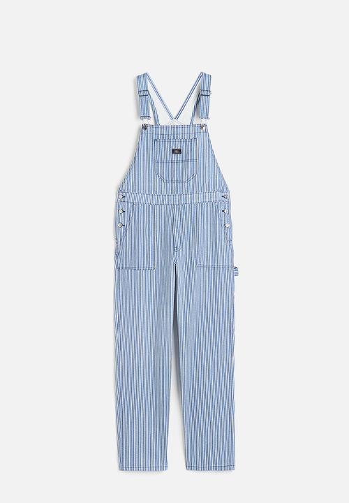H&M - Twill dungarees - blue/striped