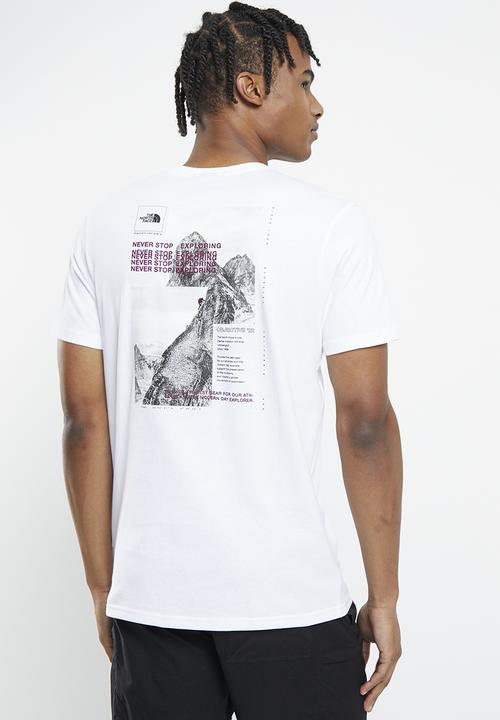 The North Face - M short sleeve collage tee - tnf white/boysenberry 