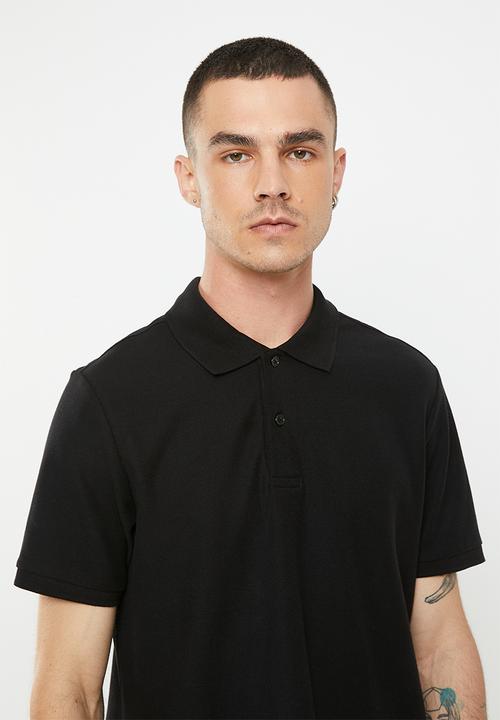 MANGO - Polo shirt rea - black