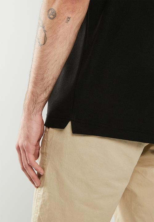 MANGO - Polo shirt rea - black