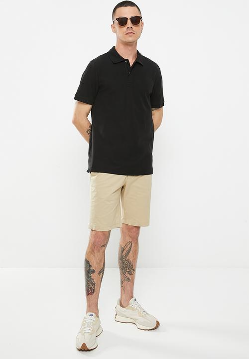 MANGO - Polo shirt rea - black