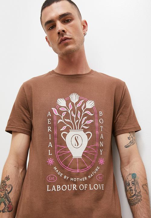 Superbalist - Aerial botany graphic tee - brown