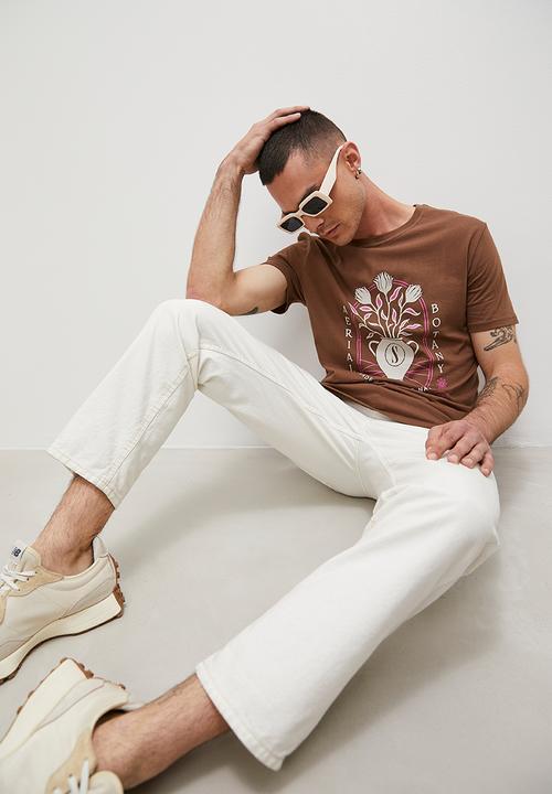 Superbalist - Aerial botany graphic tee - brown