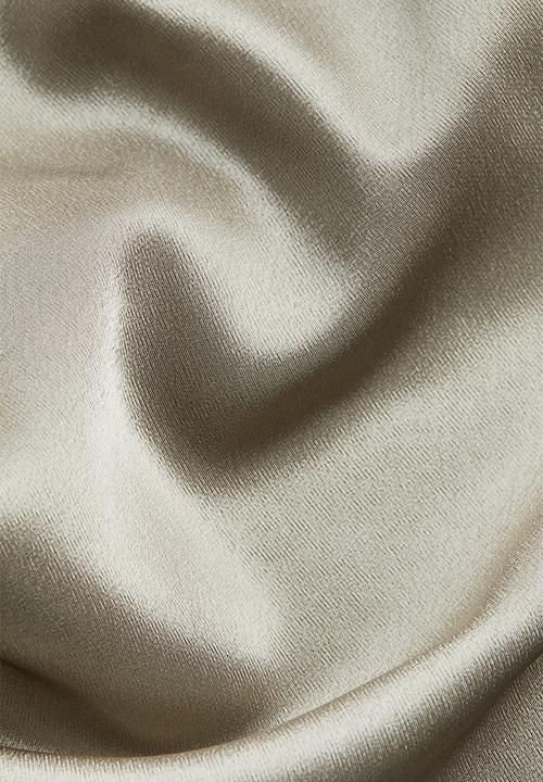 H&M - Satin slip dress - light khaki green