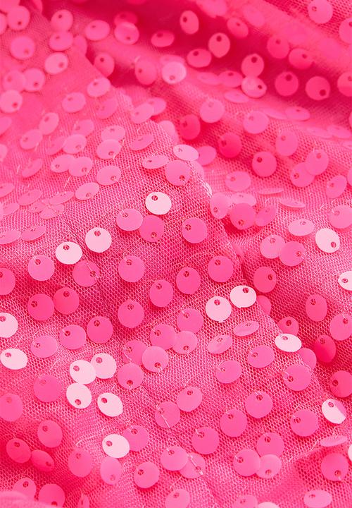 H&M - Sequined shirt dress - cerise 