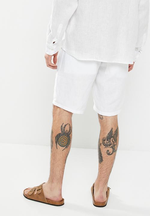MANGO - Bermuda shorts carp - white