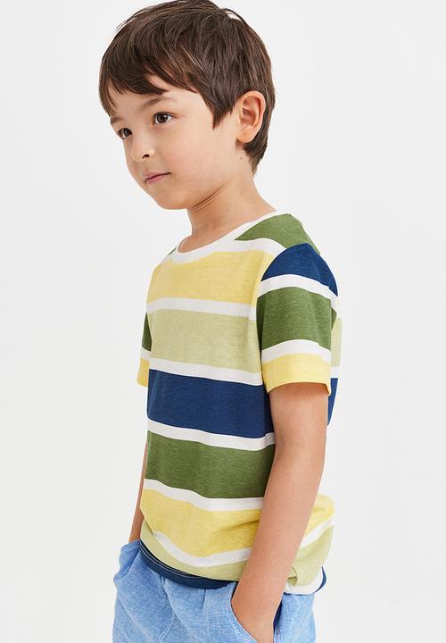 H&M - Cotton jersey T-shirt - yellow/striped