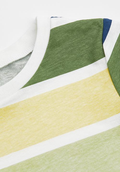 H&M - Cotton jersey T-shirt - yellow/striped
