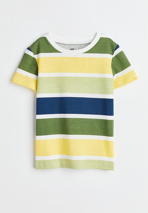 H&M - Cotton jersey T-shirt - yellow/striped