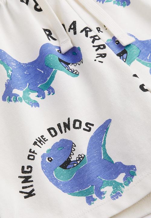 H&M - Jersey shorts - natural white/dinosaurs